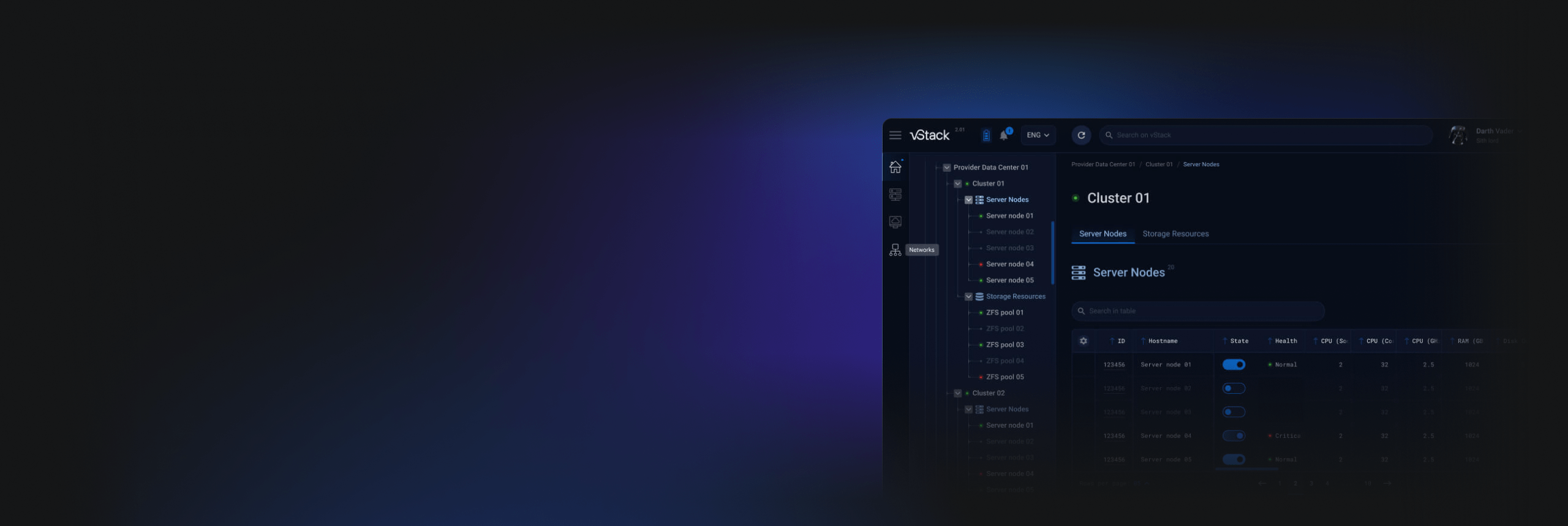 Hyperconverged vStack platformu - sanallaştırma yönetimi için kurumsal düzeyde tek bir çözüm